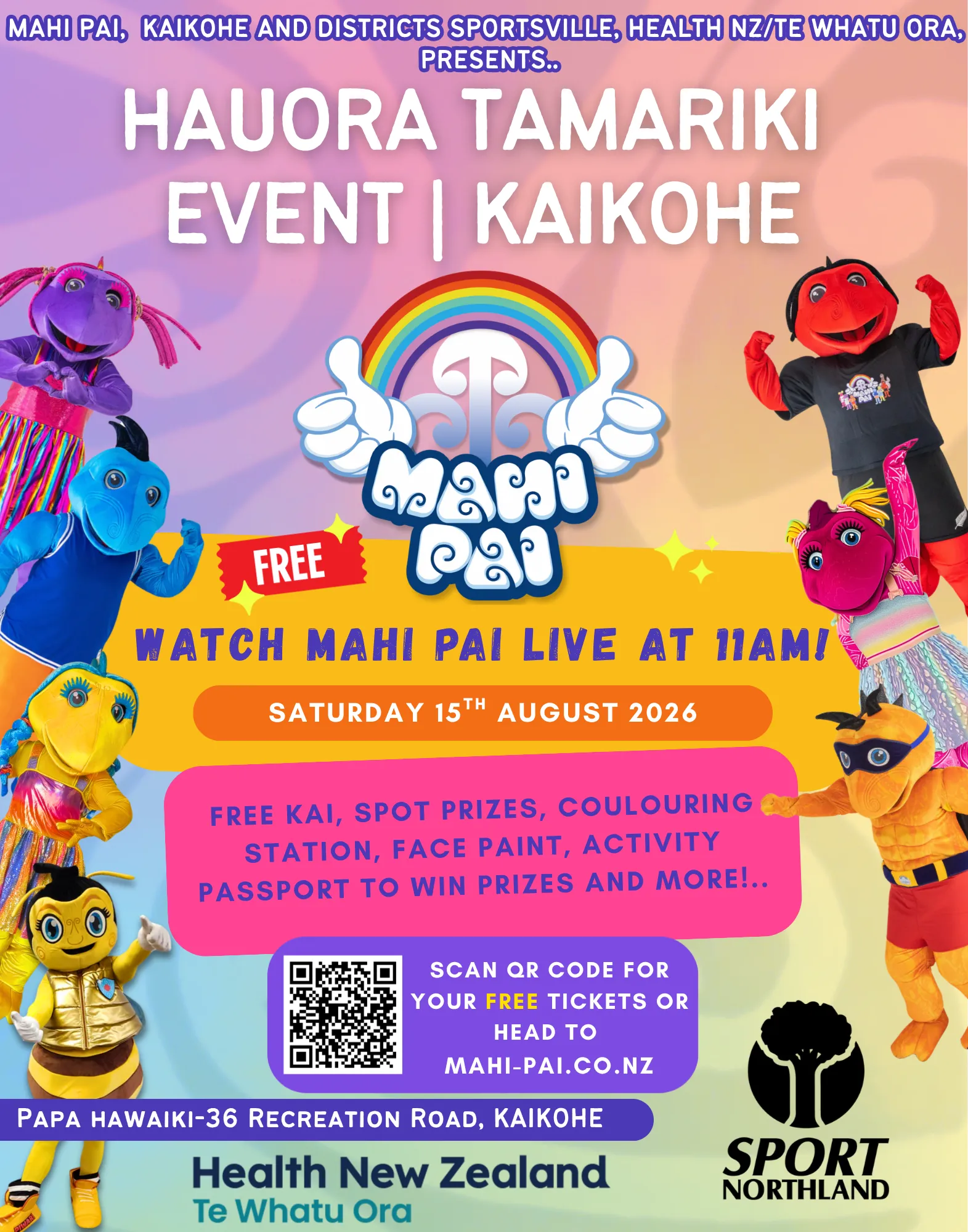 Mahi Pai Hauora Sparkle Event  — Papa Hawaiki 1 Recreation Road Kaikohe 0405