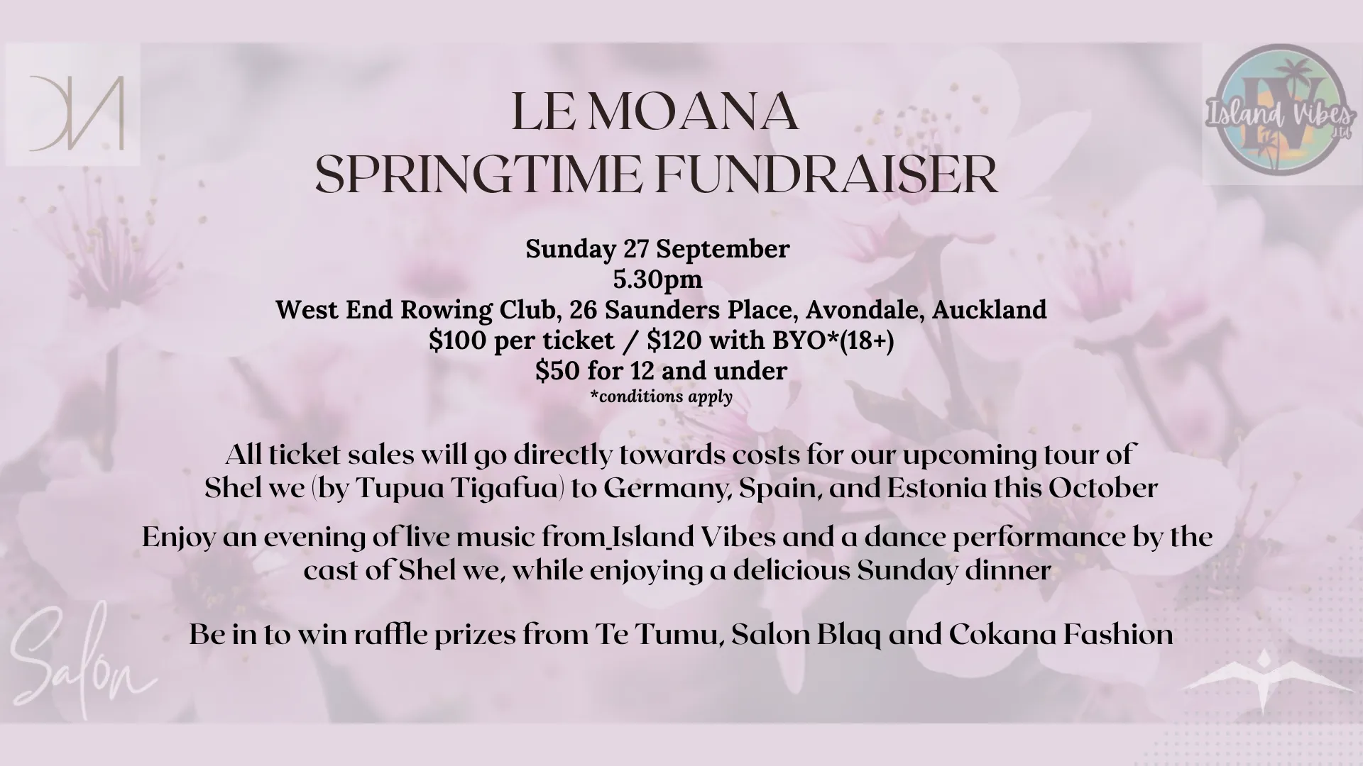 Le Moana Springtime Fundraiser  — Auckland