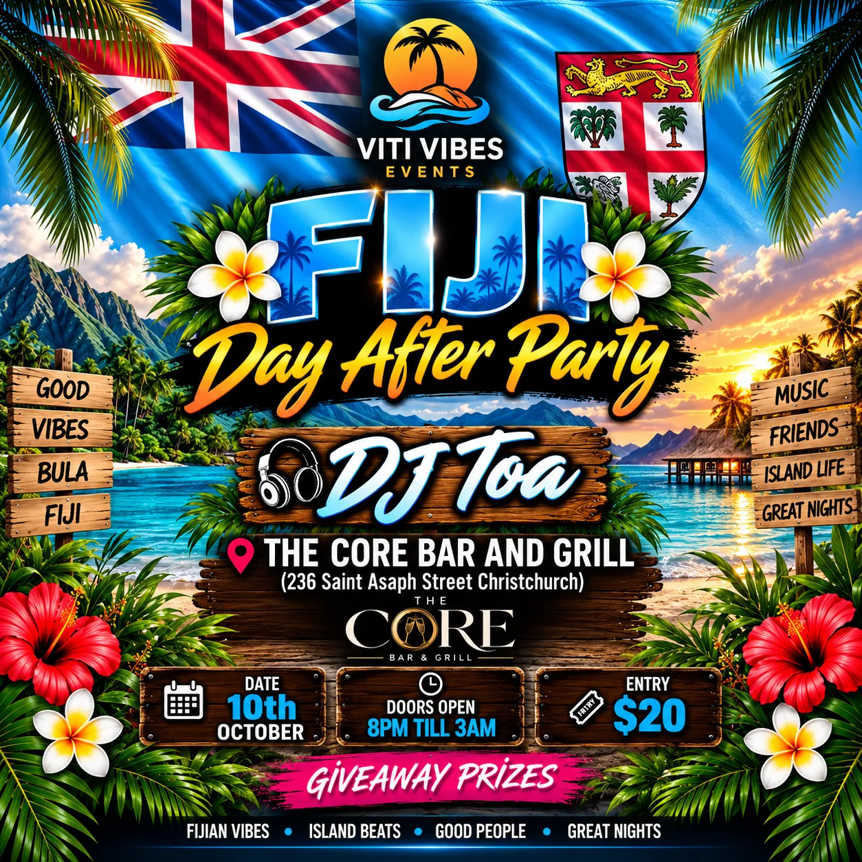 Fiji Day After Party  — Christchurch